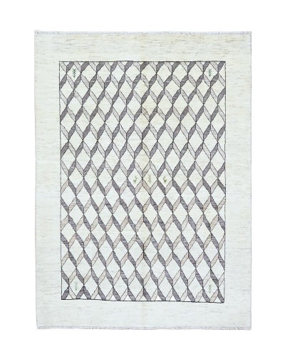 ペルシャ絨毯<br>シラーズ産ギャッベ<br>ファインカシュクリ<br>毛100%　150×205cm <br>商品番号91515