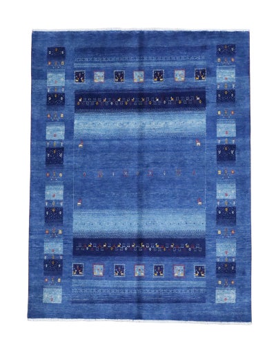 ペルシャ絨毯<br>シラーズ産ギャッベ<br>ファインカシュクリ<br>毛100%　153×200cm <br>商品番号91517