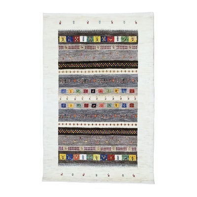 ペルシャ絨毯<br>シラーズ産ギャッベ<br>ファインカシュクリ<br>毛100%　101×153cm<br>商品番号85078