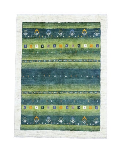 ペルシャ絨毯<br>シラーズ産ギャッベ<br>ファインカシュクリ<br>毛100%　151×199cm <br>商品番号89175