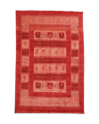 ペルシャ絨毯<br>シラーズ産ギャッベ<br>ファインカシュクリ<br>毛100％ 155×234cm<br>商品番号89172