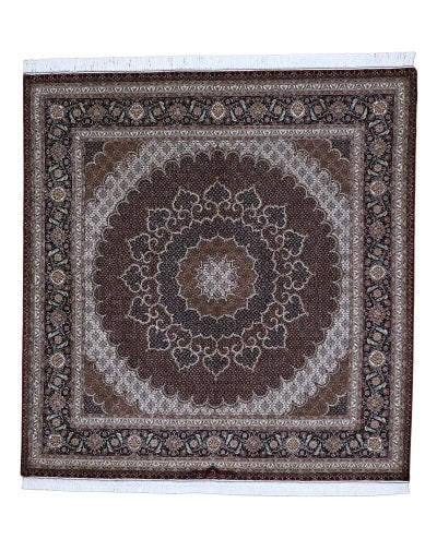 ペルシャ絨毯<br>タブリーズ産<br>アブドルラヒ工房<br>毛＆絹　202×211cm<br>商品番号85160
