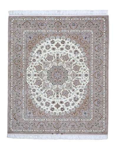 ペルシャ絨毯<br>イスファハン産<br>ドーリー工房<br>毛＆絹 201×244cm<br>商品番号90264