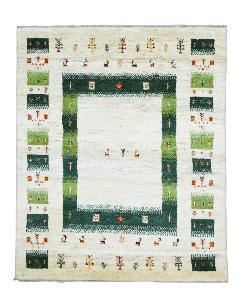 ペルシャ絨毯シラーズ産ギャッベ毛100% 156×188cm商品番号92071 | 本格