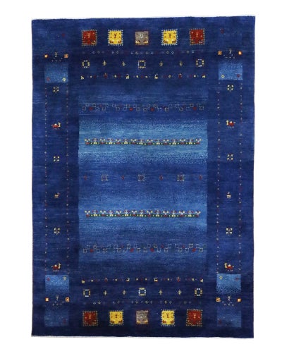 ペルシャ絨毯<br>シラーズ産ギャッベ<br>毛100% 171×244cm<br>商品番号92074