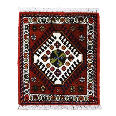 ペルシャ絨毯<br>ヤラメ<br>毛100％　43×49cm<br>商品番号91838