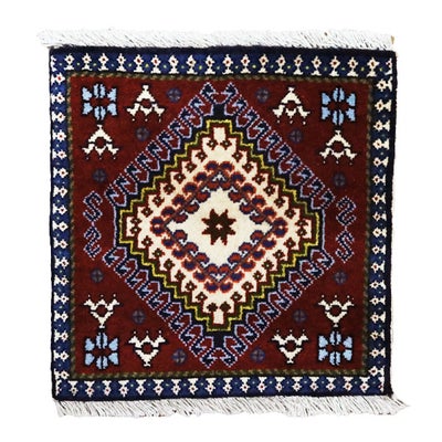 ペルシャ絨毯<br>ヤラメ<br>毛100％　42×42cm<br>商品番号91841