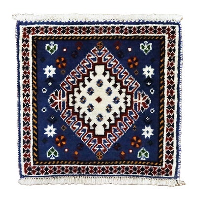 ペルシャ絨毯<br>ヤラメ<br>毛100％　43×41cm<br>商品番号91842