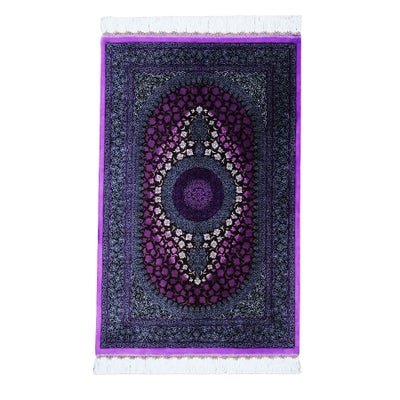ペルシャ絨毯 クム産<br>シャナ工房<br>絹100% 78×121cm<br>商品番号92125