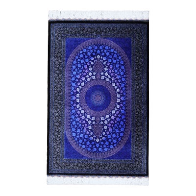 ペルシャ絨毯 クム産<br>シャナ工房<br>絹100% 79×123cm<br>商品番号92133
