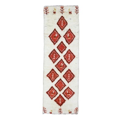 ペルシャ絨毯<br>シラーズ産ギャッベ<br>毛100％　37×111cm<br>商品番号92042