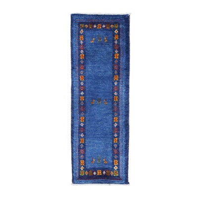 ペルシャ絨毯<br>シラーズ産ギャッベ<br>毛100％　41×116cm<br>商品番号92041