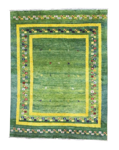 ペルシャ絨毯<br>シラーズ産ギャッベ<br>毛100％　207×277cm<br>商品番号92084