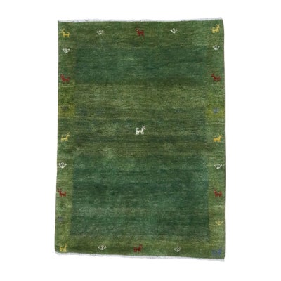 ペルシャ絨毯<br> シラーズ産ギャッベ <br>毛100%　98×138cm<br>商品番号92064