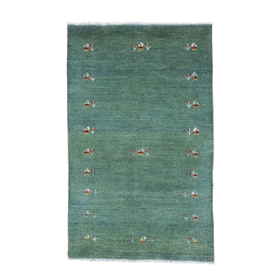 ペルシャ絨毯<br>シラーズ産ギャッベ<br>毛100％ 83×133cm<br>商品番号 92015