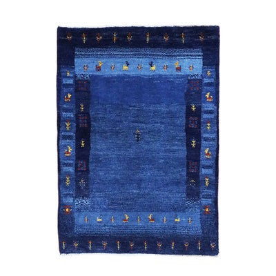 ペルシャ絨毯<br>シラーズ産ギャッベ<br>毛100％ 86×121cm<br>商品番号 92016