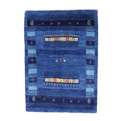 ペルシャ絨毯<br>シラーズ産ギャッベ<br>毛100％ 87×120cm<br>商品番号 92021