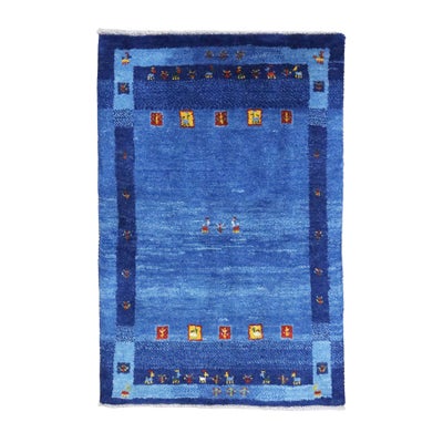 ペルシャ絨毯<br>シラーズ産ギャッベ<br>毛100％ 78×117cm<br>商品番号 92023