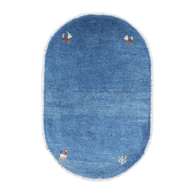 ペルシャ絨毯<br>シラーズ産ギャッベ<br>(楕円形)<br>毛100％　51×78cm<br>商品番号92030