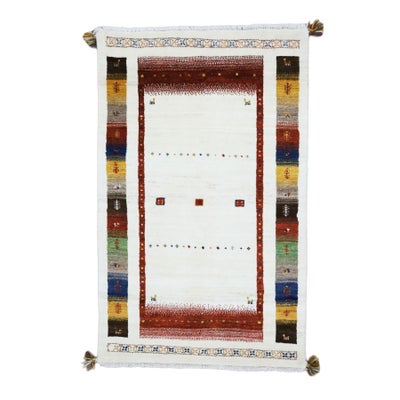 ペルシャ絨毯<br>シラーズ産ギャッベ<br>ファインカシュクリ<br>毛100％ 81×129cm<br>商品番号 92100