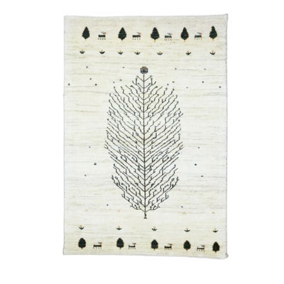ペルシャ絨毯<br>シラーズ産ギャッベ<br>ファインカシュクリ<br>毛100％ 81×118cm<br>商品番号 92104