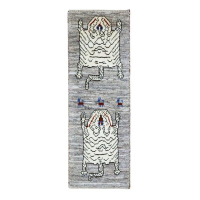 ギャッベ<br>ライオン ウール<br>41×120cm 廊下敷き <br>商品番号 92185
